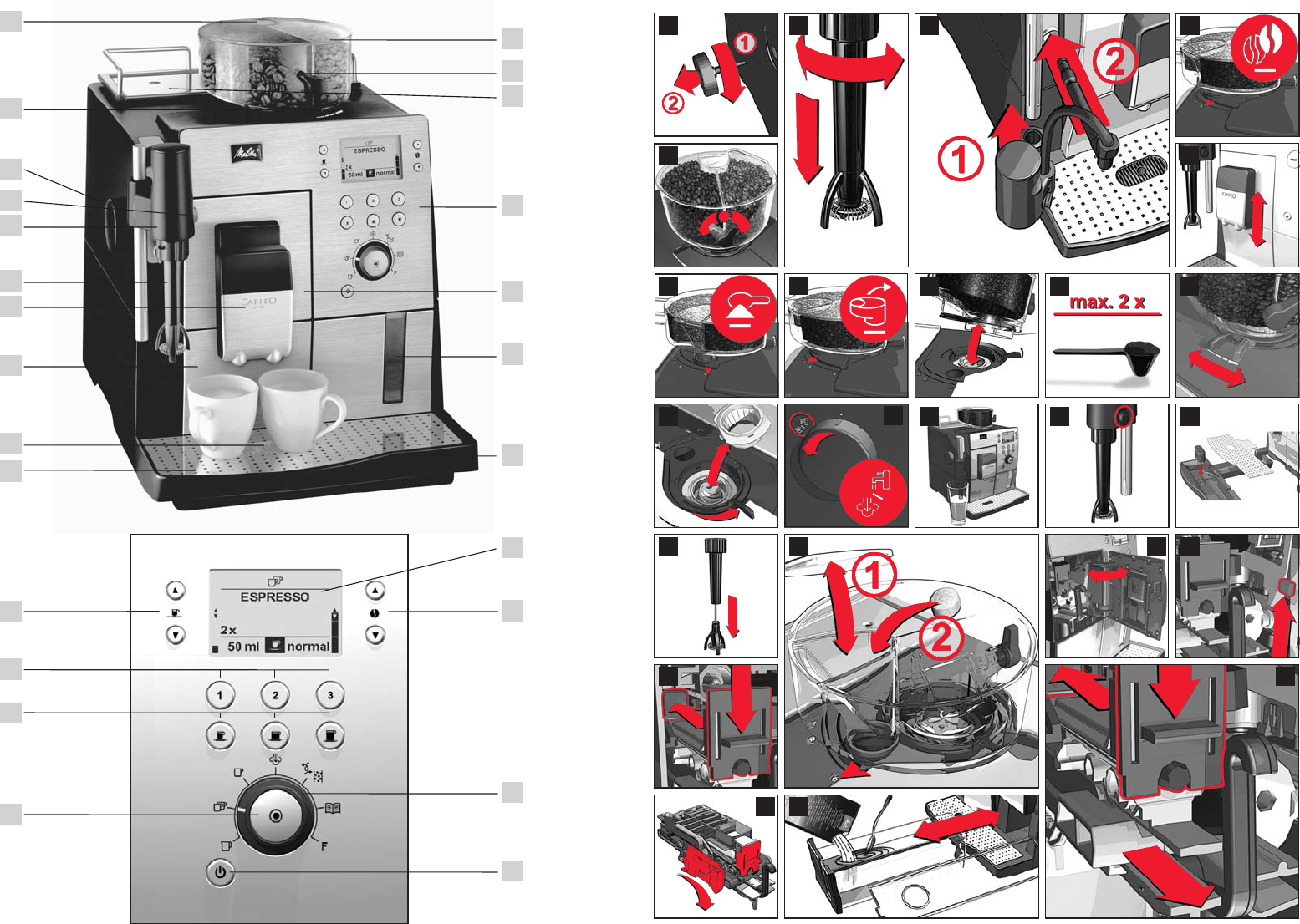 Manual Melitta caffeo n 86 e 915 (page 2 of 57) (English, German, Dutch