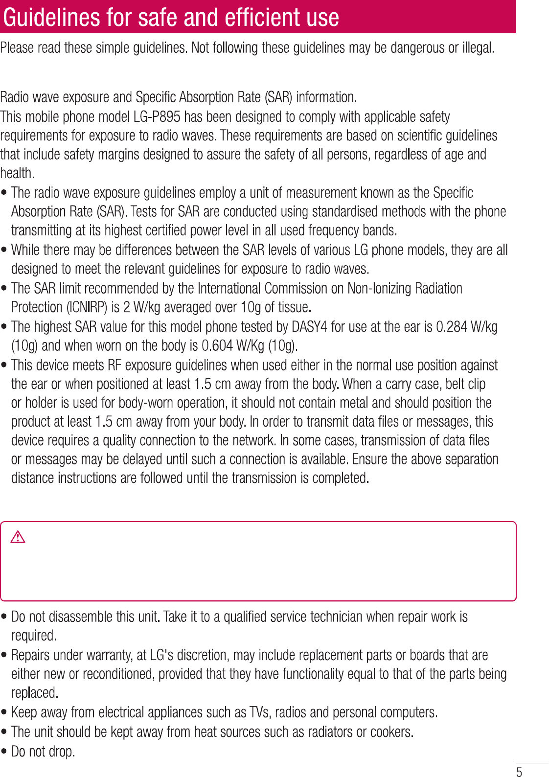 Manual Lg Lg P5 Optimus Vu Page 4 Of 64 English