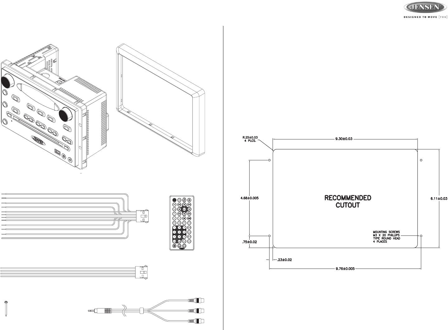 Manual Jensen AWM970 (page 3 of 36) (English)