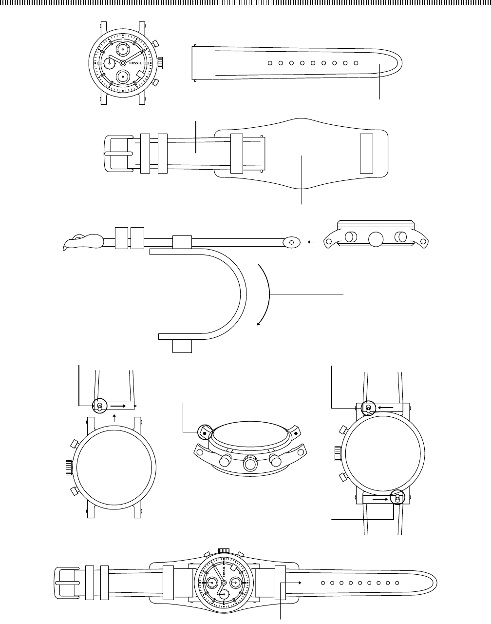 Manual Fossil Interchangeable Watch Strap Instructions (page 3 of 85)  (English, German, Dutch, French, Italian, Portuguese, Spanish)