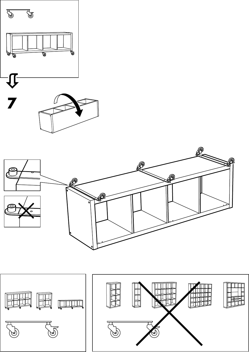 Ikea Kallax 4x4 Cube Unit Assembly Instructions Manual Leaflet Ebay