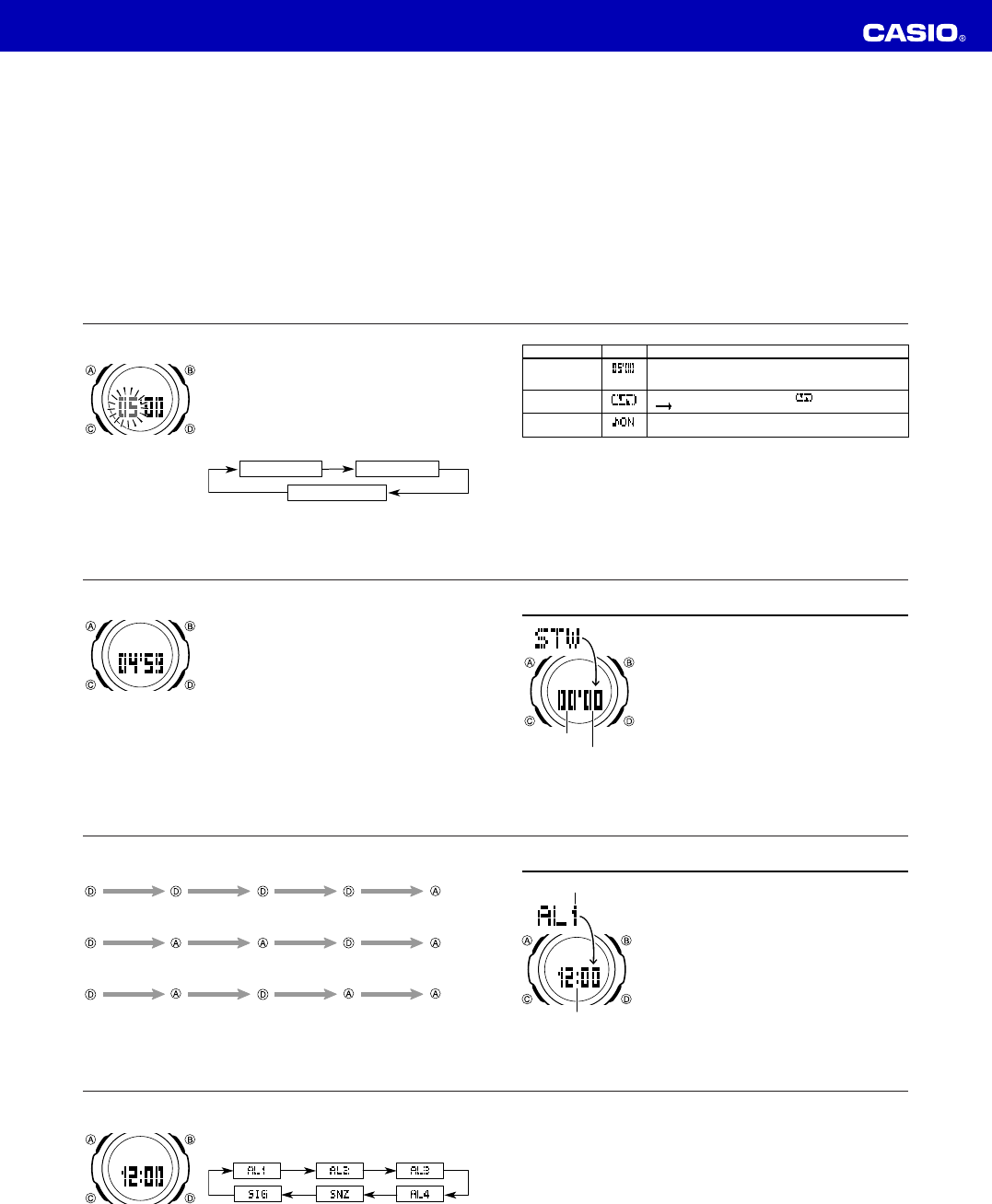 Manual Casio 5194 Bga 130 Page 1 Of 5 English