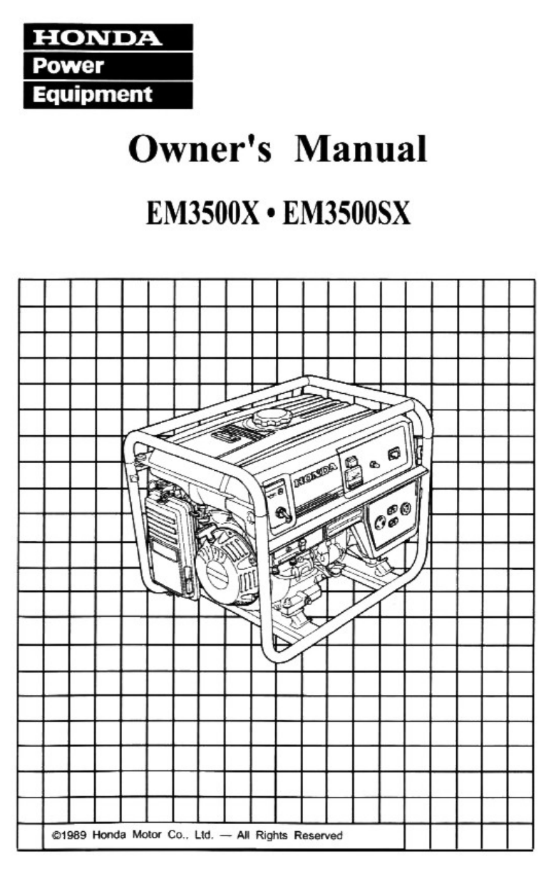 Manual Honda EM3500X (page 1 of 57) (English)