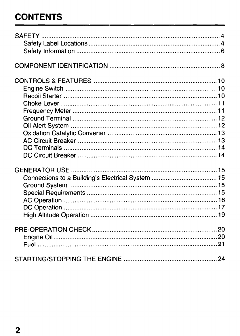 Manual Honda Ex1000 Page Of 53 English