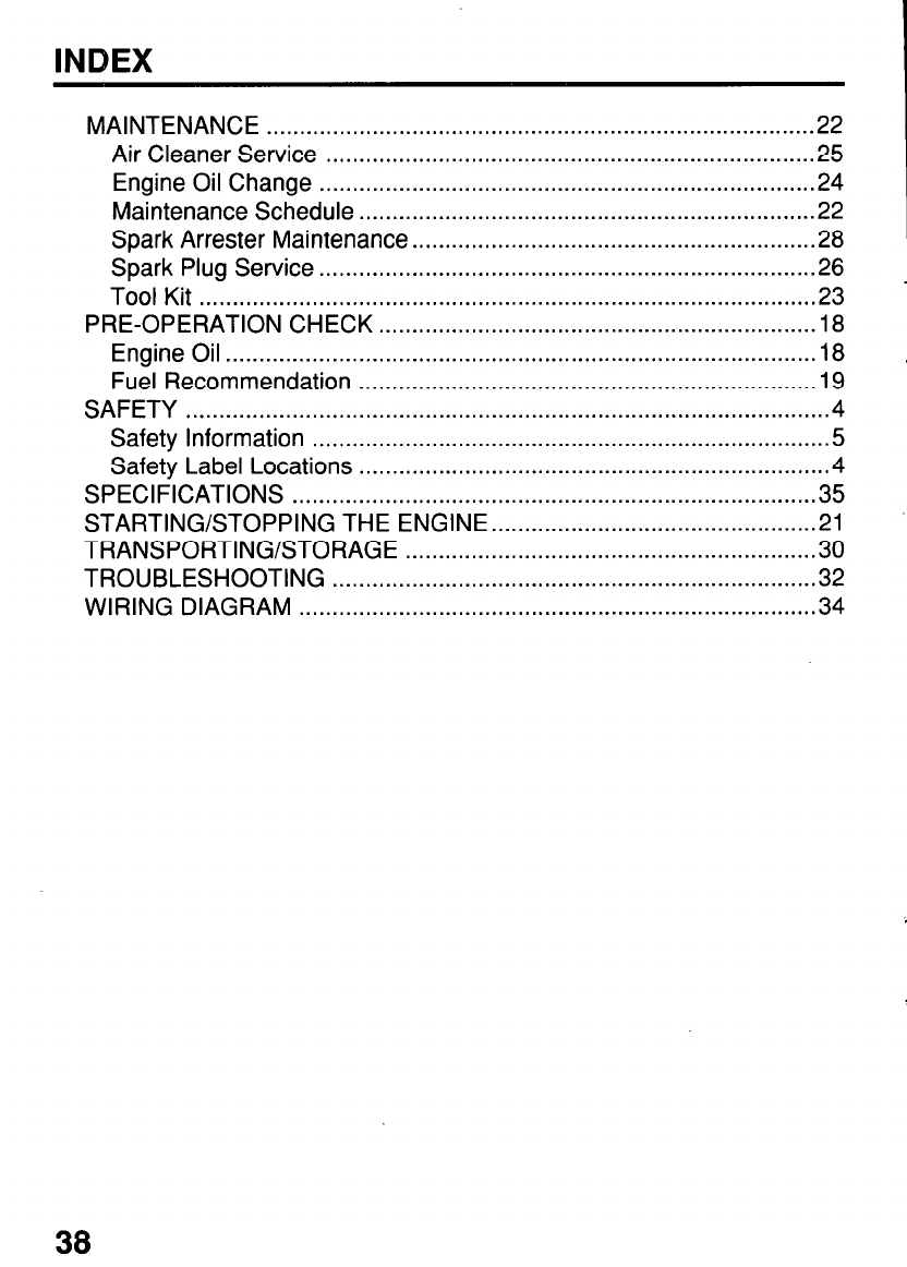 Manual Honda EX650 (page 41 of 45) (English)