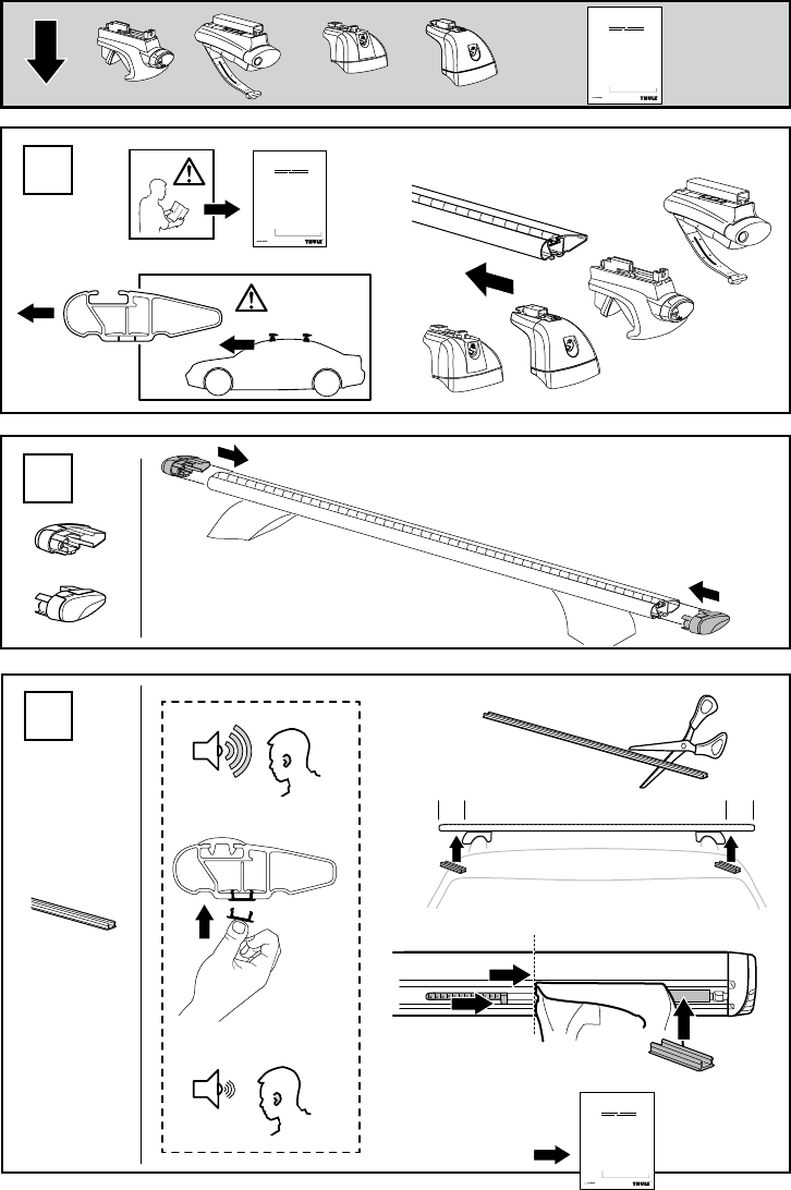 Manual Thule WingBar 962 page 1 of 8 All languages