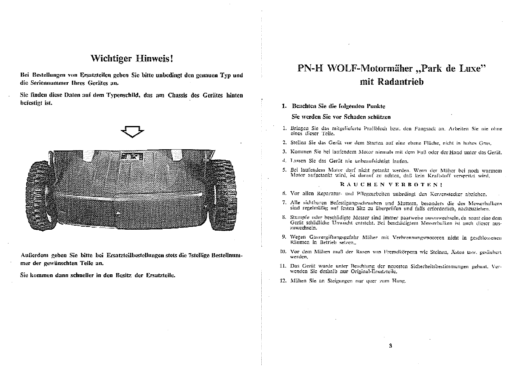 Manual Wolf Garten Pn H Wolf Park De Luxe Page 5 Of 16 German