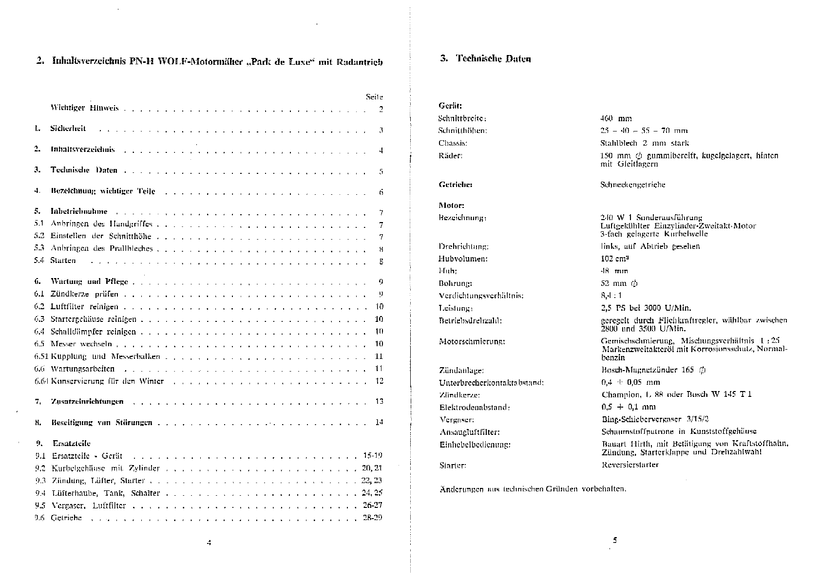 Manual Wolf Garten Pn H Wolf Park De Luxe Page 5 Of 16 German