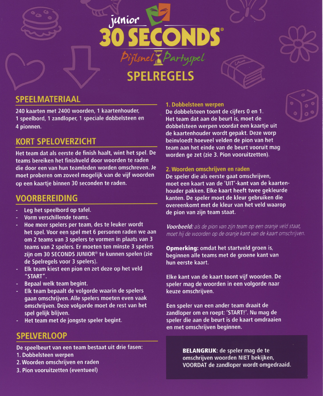 Controversieel recorder behalve voor Manual 999 games 30 seconds junior (page 1 of 2) (Dutch)