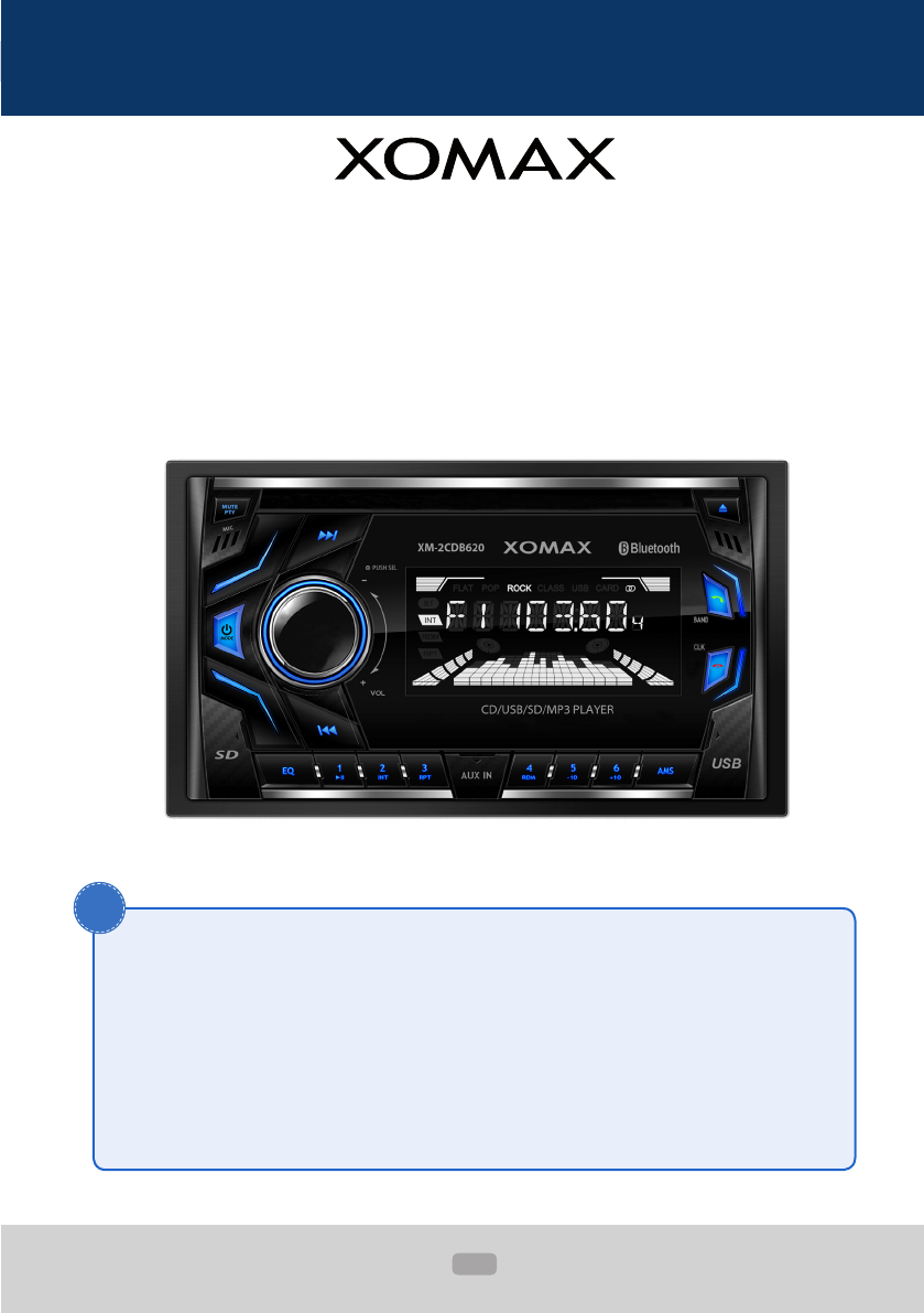 XOMAX Radio de Coche Autoradio con Bluetooth