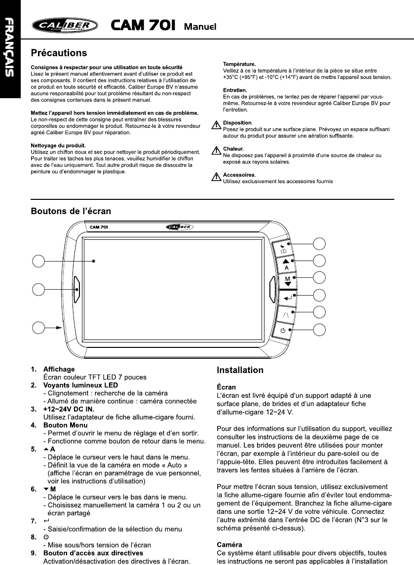 Manual Caliber Cam701 Page 6 Of 28 German English Spanish