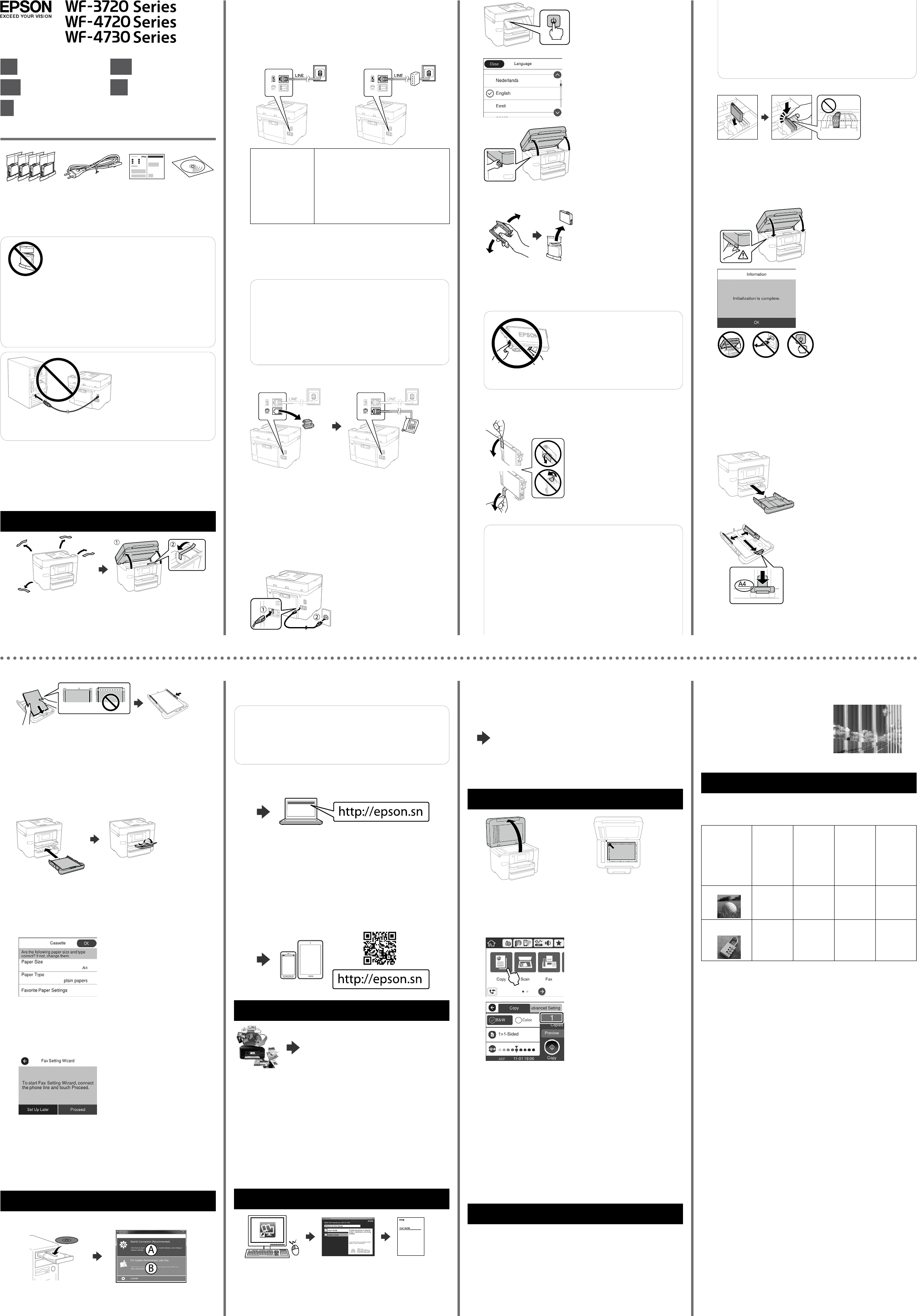 Manual Epson Workforce Pro Wf 3720 Page 2 Of 2 English German Dutch French Italian Spanish 9223