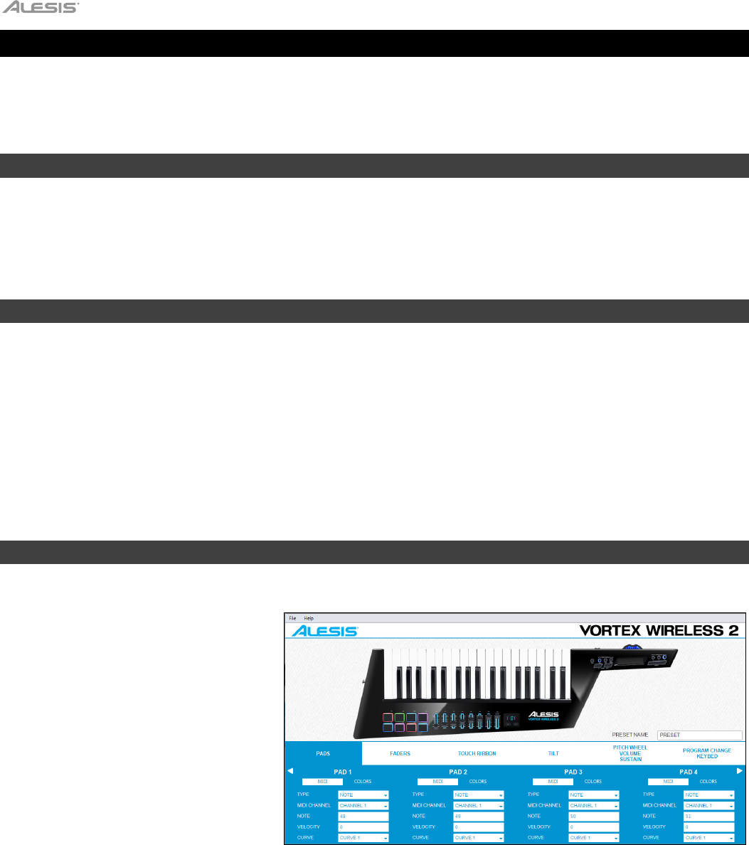 Manual Alesis Vortex Wireless 2 Editor Page 1 Of 15 English