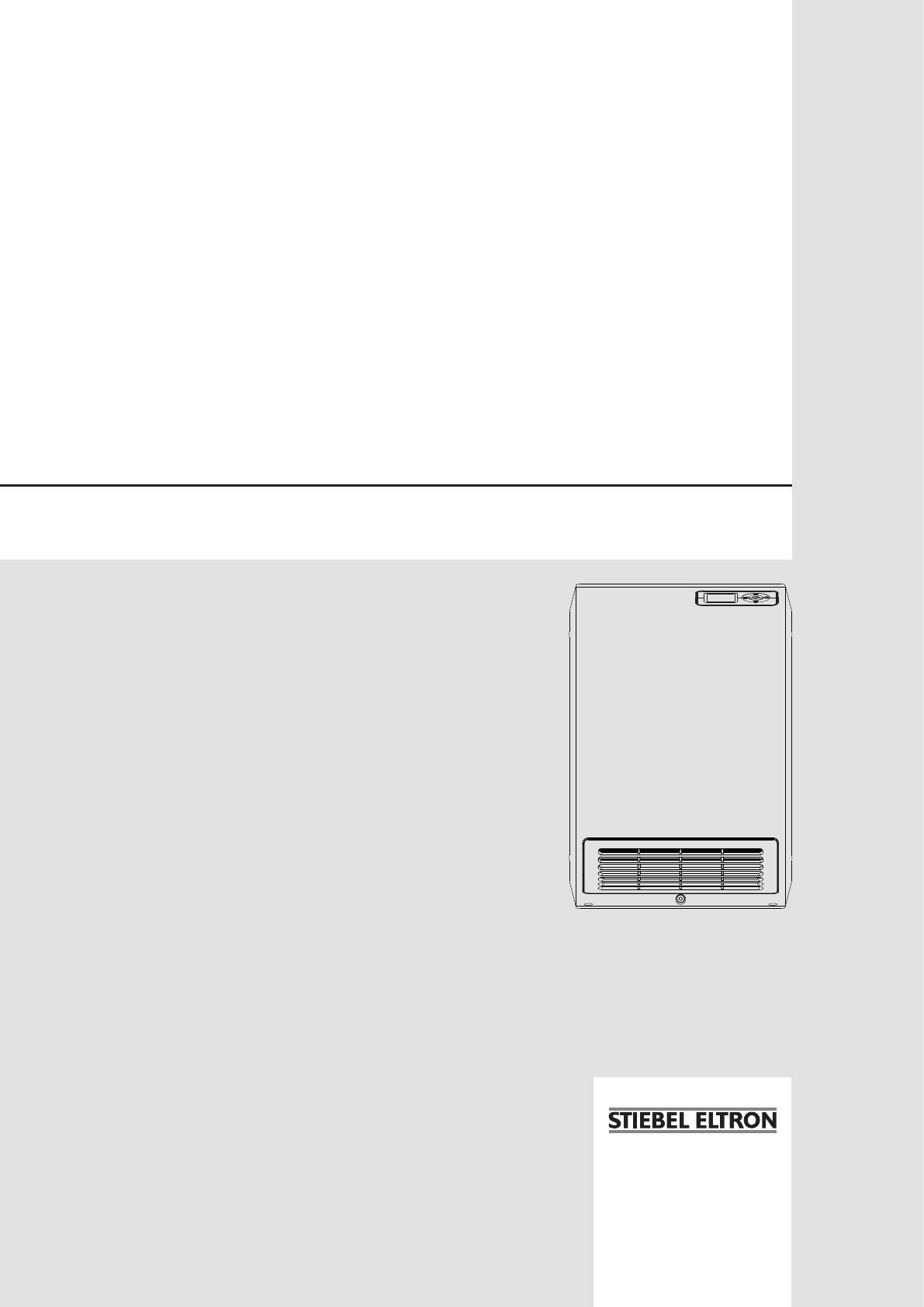 Manual Stiebel Eltron Ck Trend Lcd Page Of English German