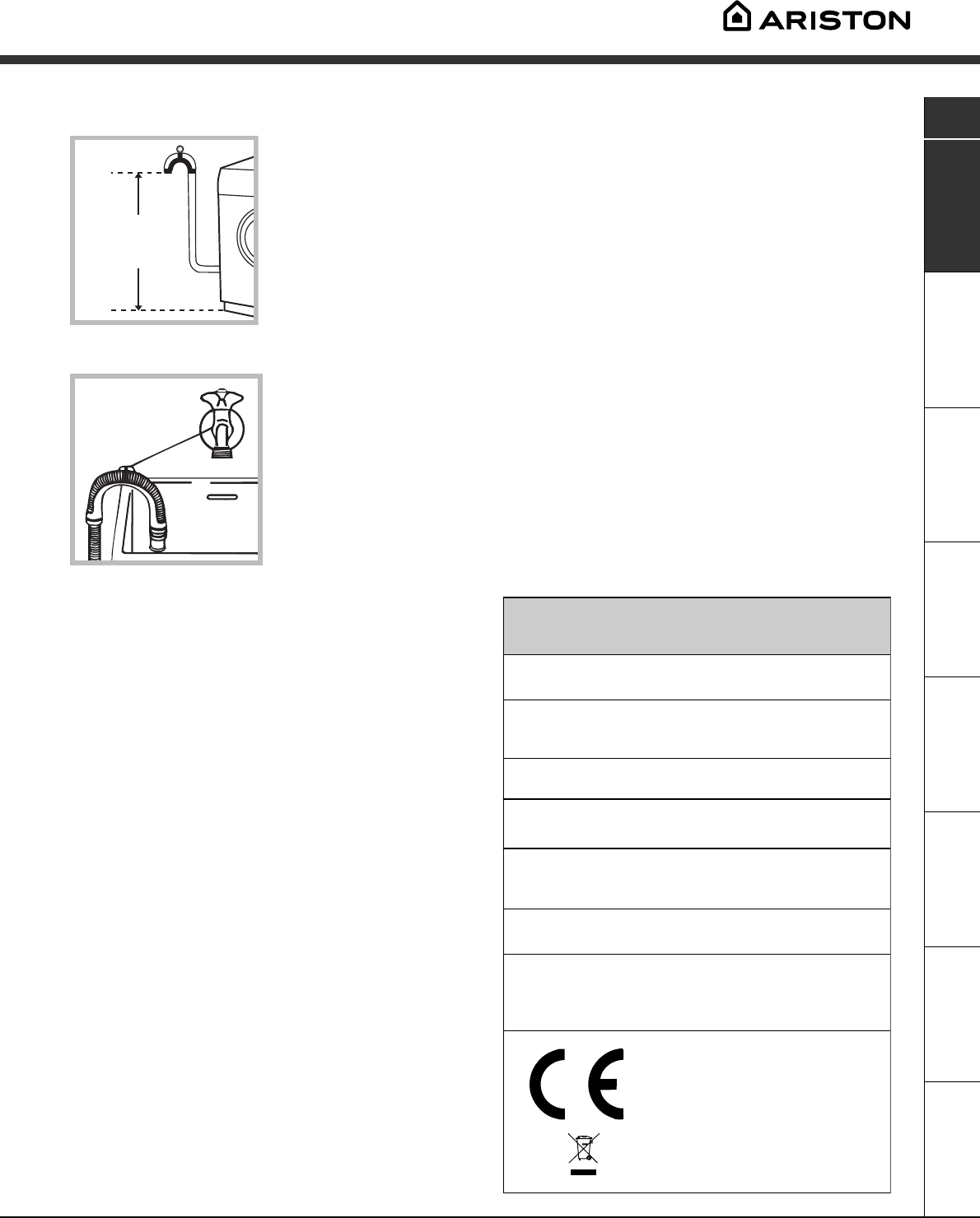 Manual Ariston Avsf129 Page 1 Of 72 English German Dutch French