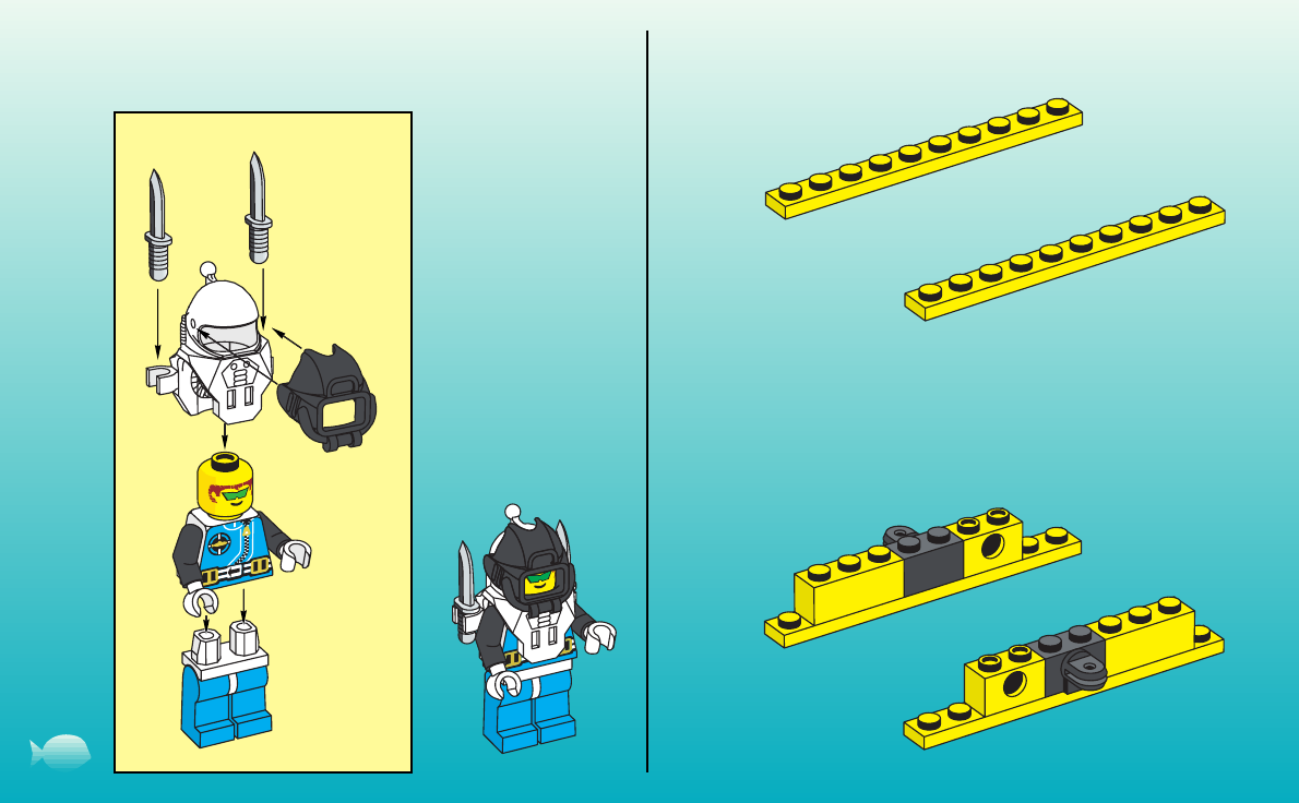 Manual Lego Aquazone Aqua Amphibian Craft 6145 1728 Page 7 Of 12 English German Dutch Danish French Italian Polish Portuguese Swedish Turkish Spanish Norwegian Finnish