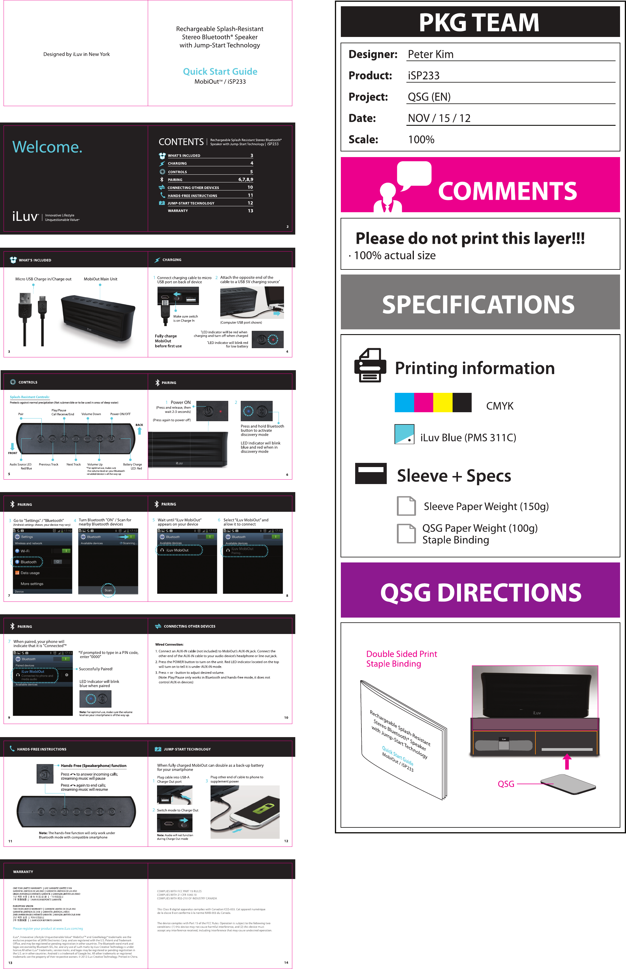 Manual Iluv iSP233 (page 1 of 1) (English)