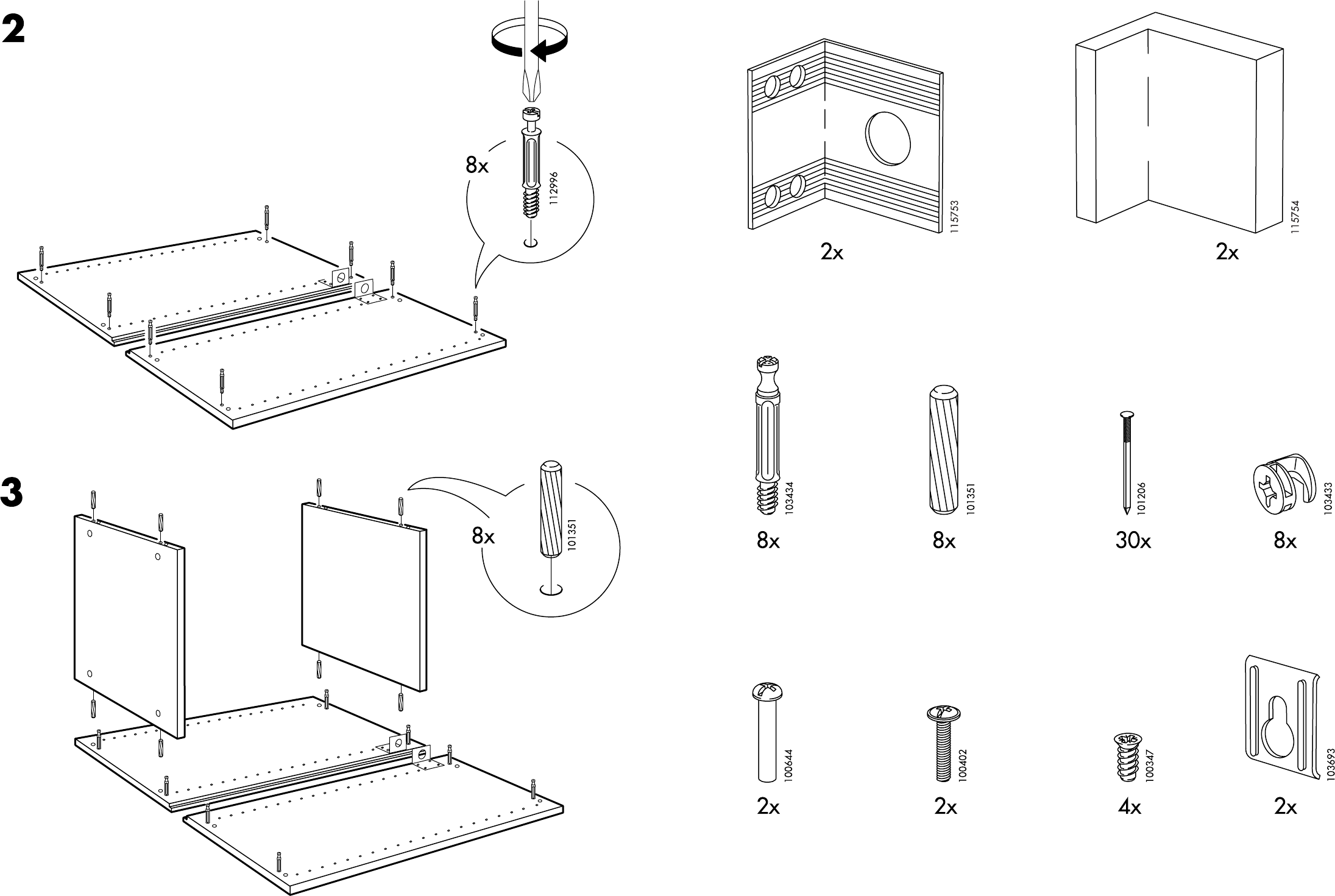 Manual Ikea Faktum hoge kast (page 5 of 6) (English, German, Dutch ...