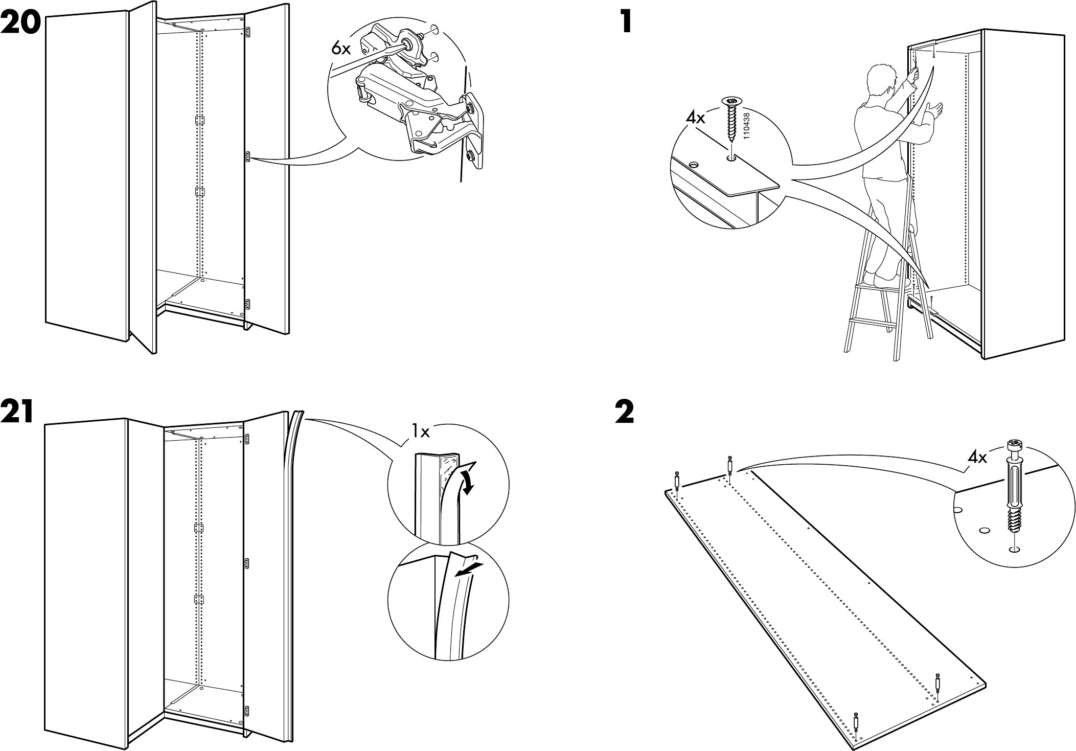 шкаф купе пакс икеа инструкция по сборке дверей