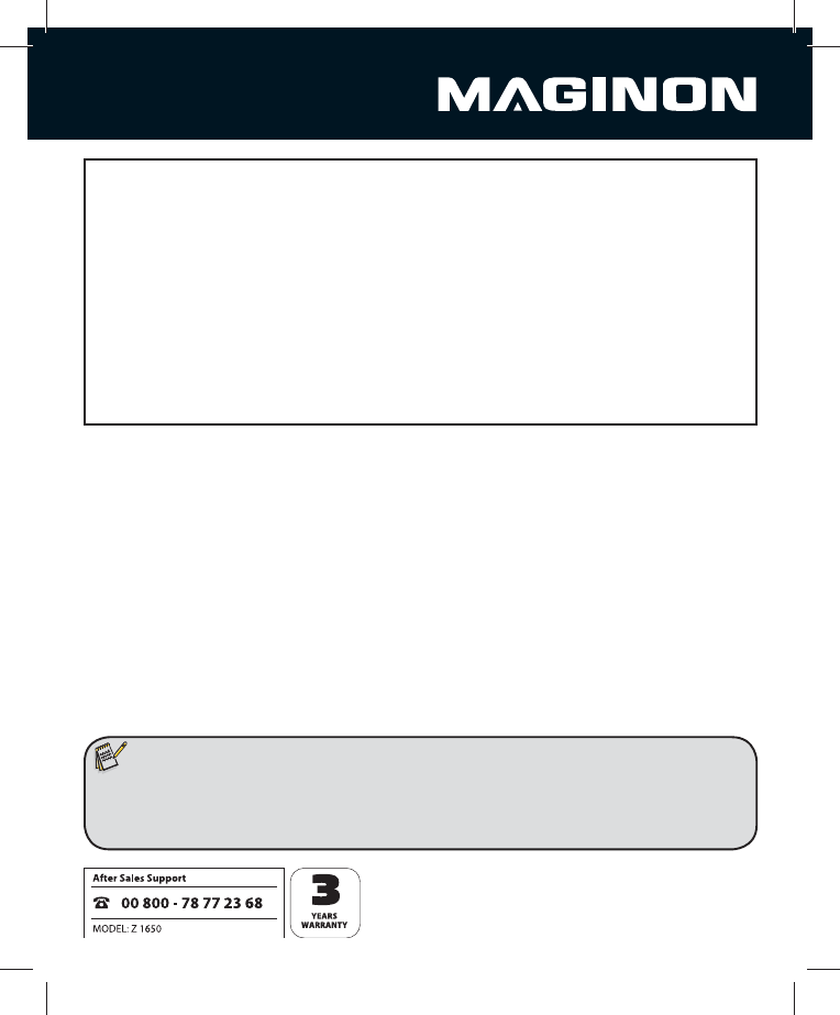 Manual Maginon Z 1650 Page 1 Of 80 English