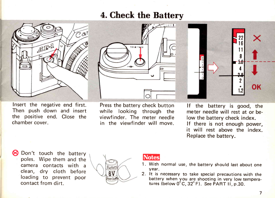 canon ae 1 battery test