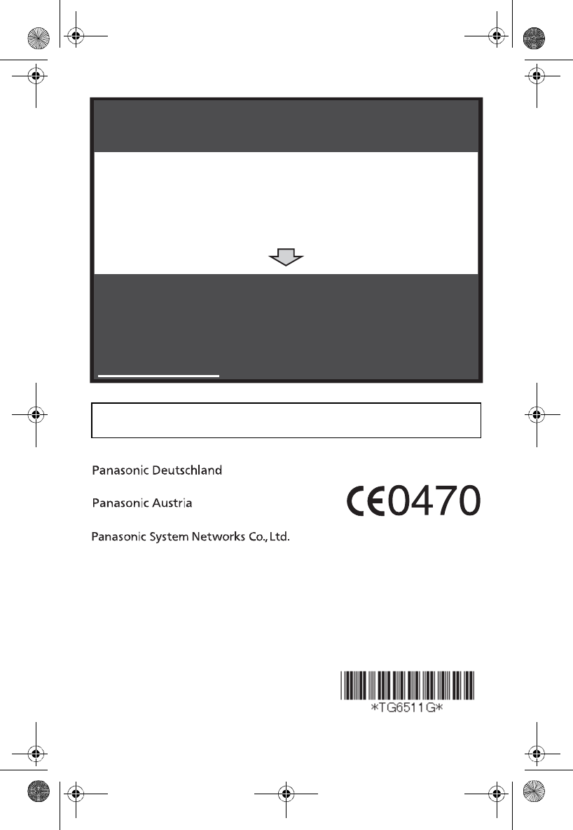 Manual Panasonic Kx Tg6511 Page 56 Of 56 German