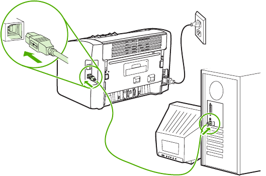 Как подключить принтер hp 107w Manual HP LaserJet 1022nw (page 22 of 134) (German)