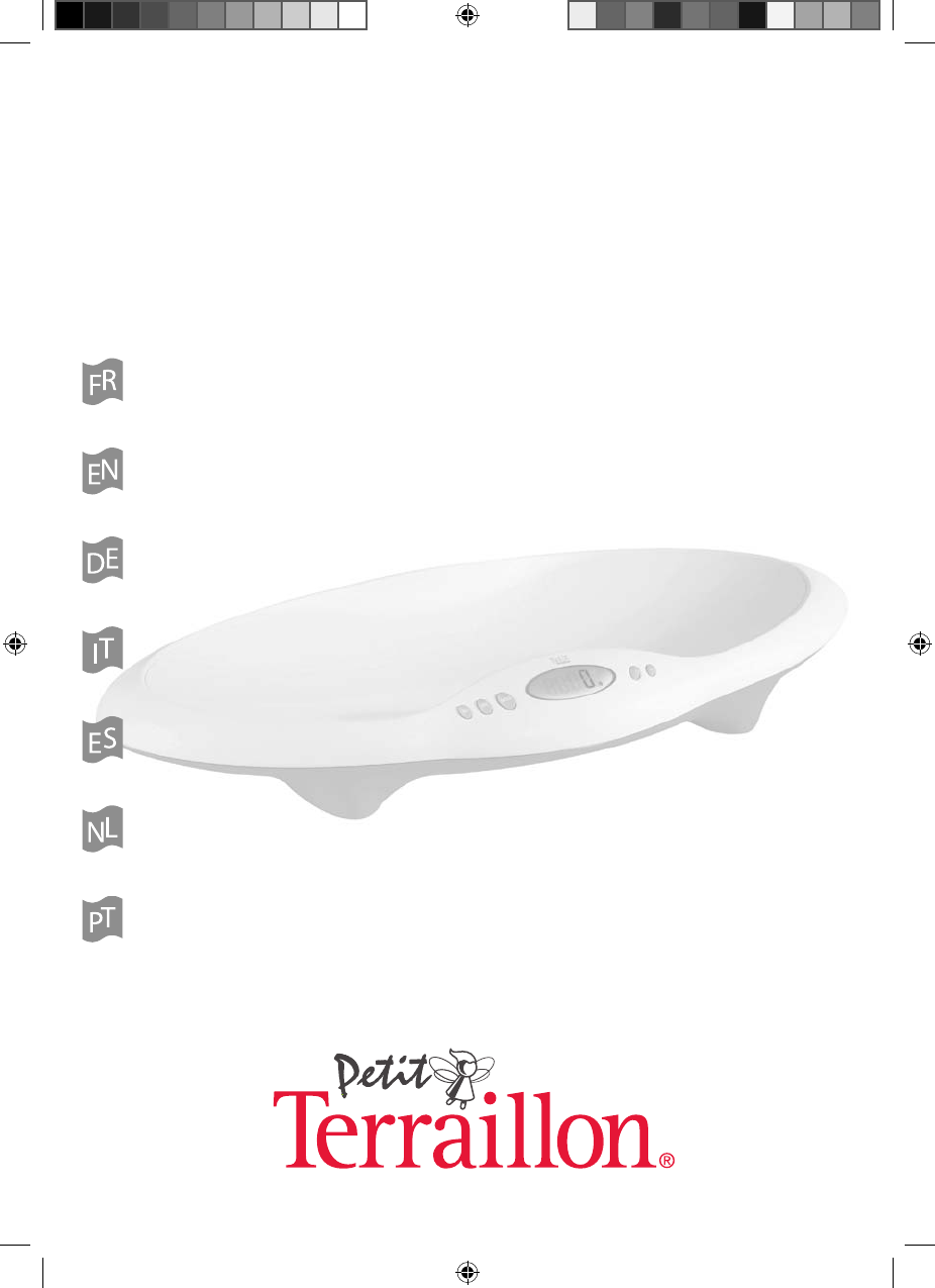 Manual Terraillon Petit Poids Baby Scale Page 3 Of 16 English German Dutch French Italian Portuguese Spanish