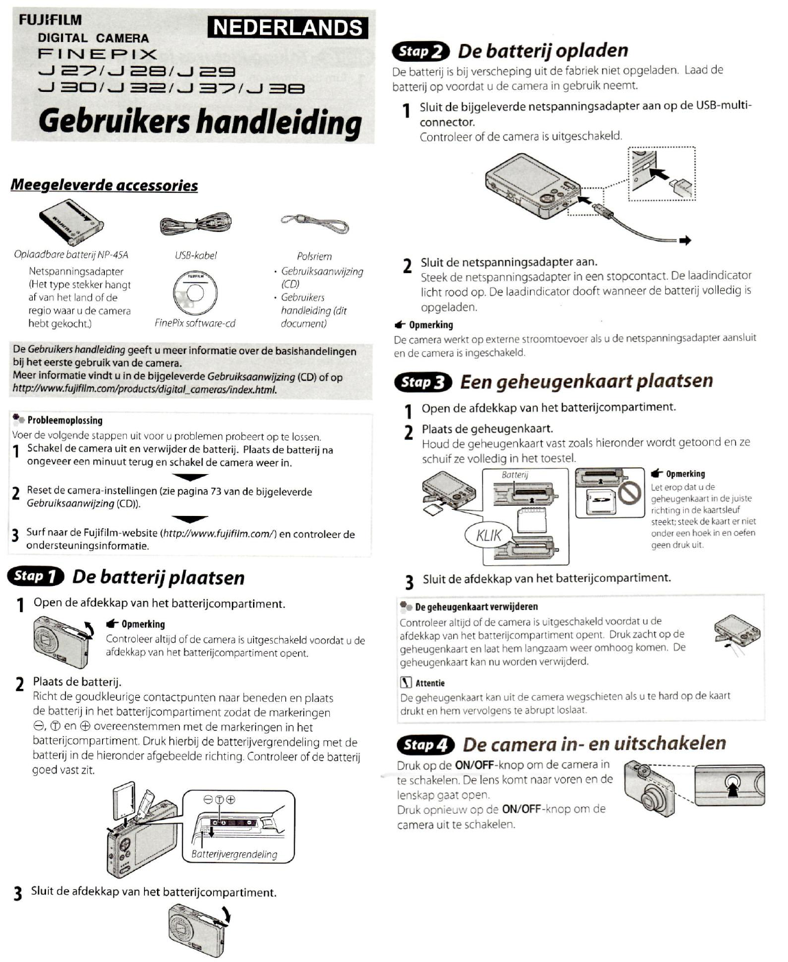 Lijken Commotie diep Manual Fujifilm finepix j27 (page 1 of 3) (Dutch)